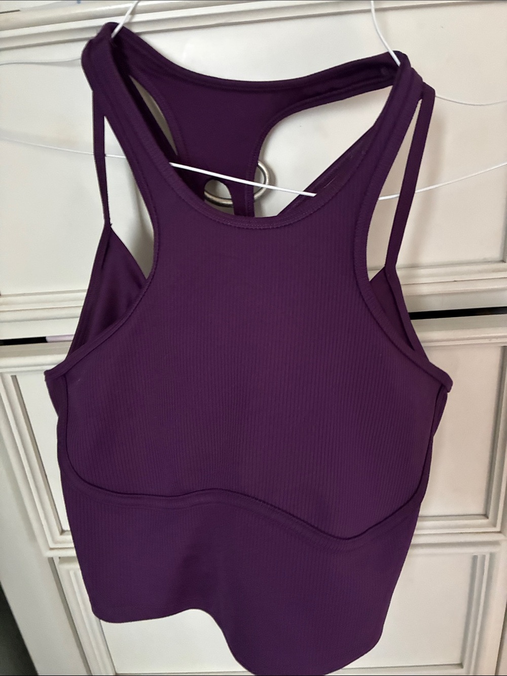 ALO Yoga Deep Purple Racerback Sports Bra Tank
